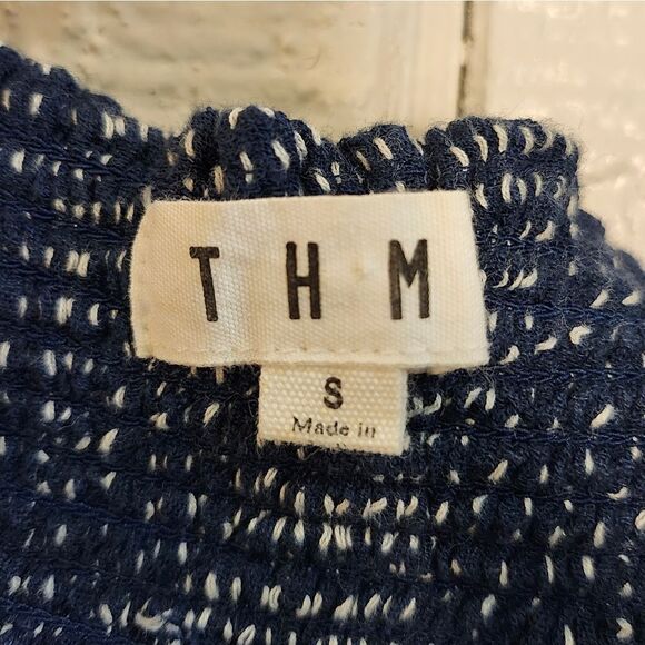 Blue Patterned Women's Jumpsuit with Red Accents - Picture 5 of 11